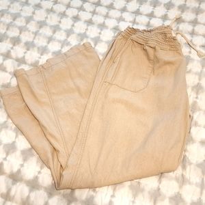 Linen pants with draw string